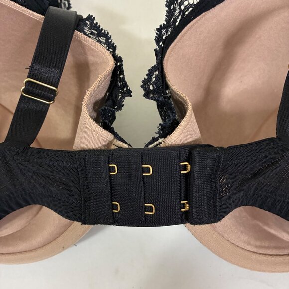 ThirdLove 24/7 Lace Contour Plunge Bra Black Sz 34F Underwire Push-Up - Picture 5 of 6